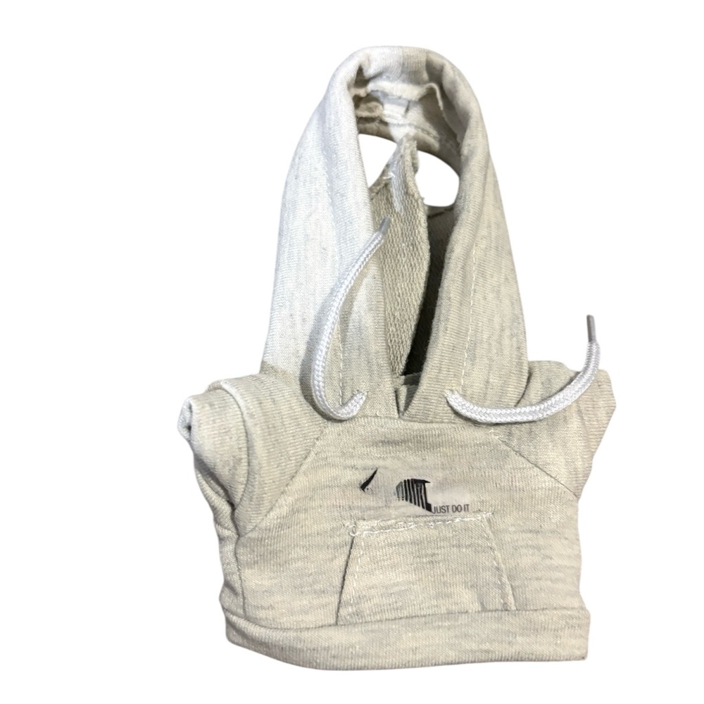 Labubu Fashion Cream Hoodie with black Logo